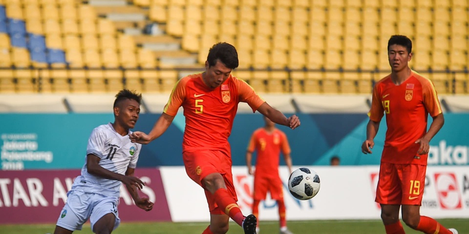 Olympic Trung Quốc dễ dàng có chiến thắng đậm trước Timor Leste tại Asiad 2018