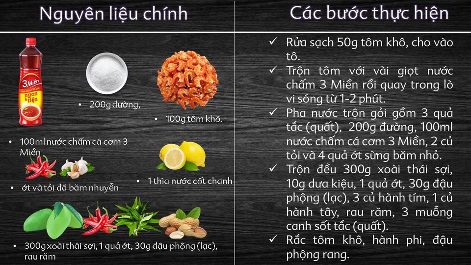 Bí quyết giúp gia tăng hương vị tình yêu - 2
Các bước thực hiện gỏi xoài