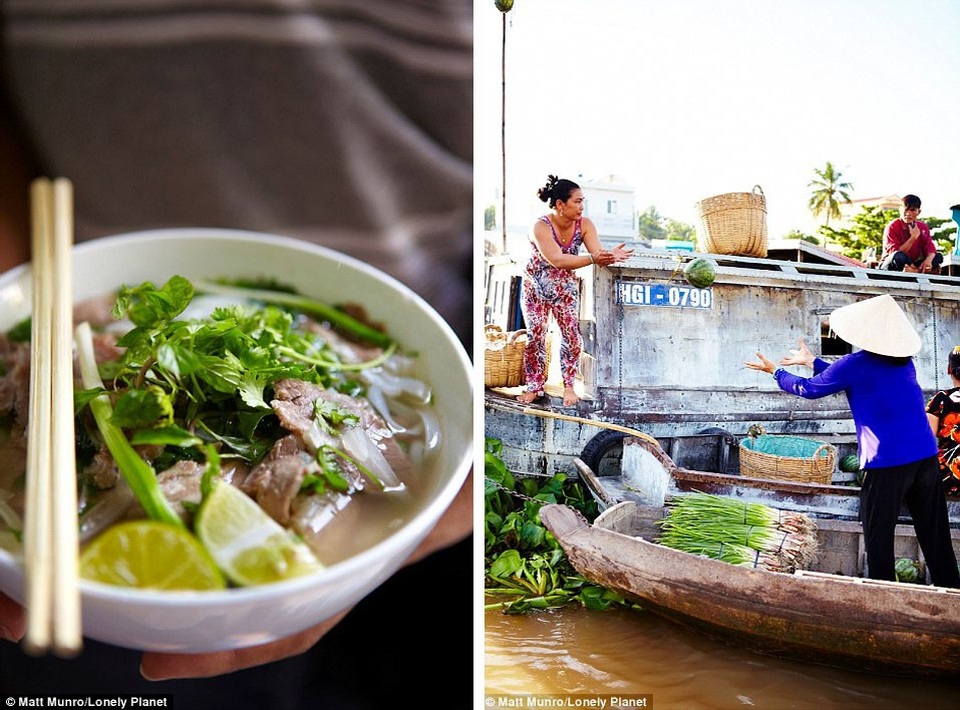 Phở Việt ăn trên chợ nổi ở miền sông nước là trải nghiệm đứng thứ 20/500.