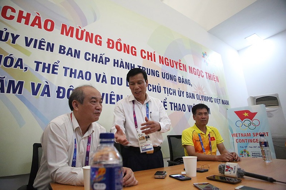 Bộ trưởng Nguyễn Ngọc Thiện thăm đoàn Việt Nam trước giờ khai mạc Asiad 2018 - 6 Bộ trưởng Nguyễn Ngọc Thiện thăm đoàn Việt Nam trước giờ khai mạc Asiad 2018 - 6