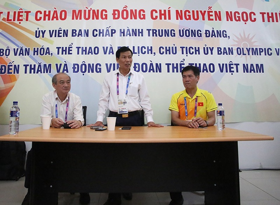 Bộ trưởng Nguyễn Ngọc Thiện thăm đoàn Việt Nam trước giờ khai mạc Asiad 2018 - 5 Bộ trưởng Nguyễn Ngọc Thiện thăm đoàn Việt Nam trước giờ khai mạc Asiad 2018 - 5