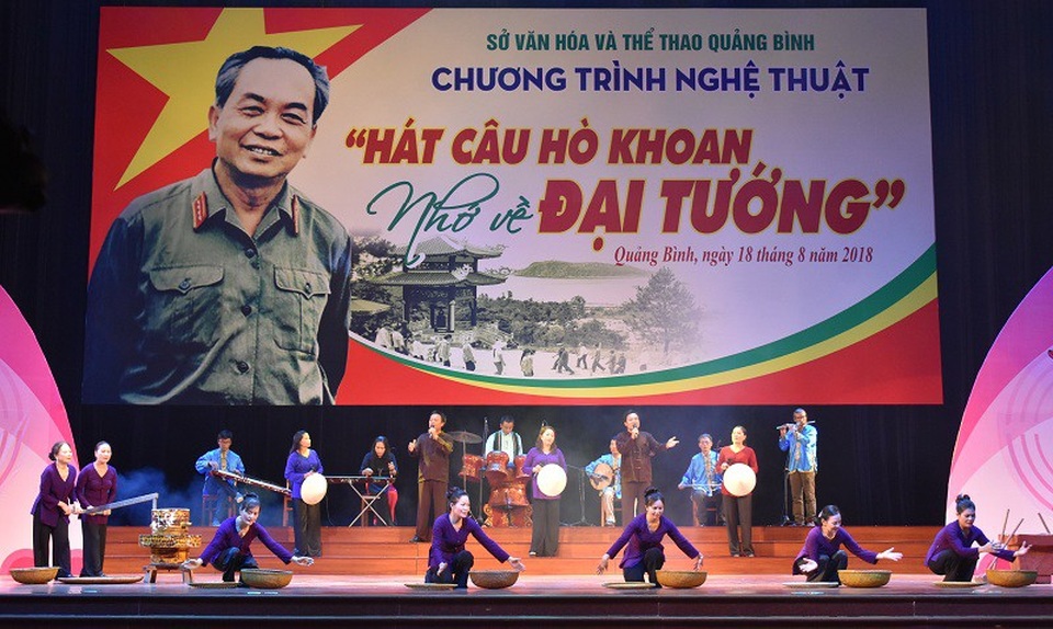 Quảng Bình: Hát câu hò khoan, nhớ về Đại tướng Võ Nguyên Giáp - 2 Quảng Bình: Hát câu hò khoan, nhớ về Đại tướng Võ Nguyên Giáp - 2