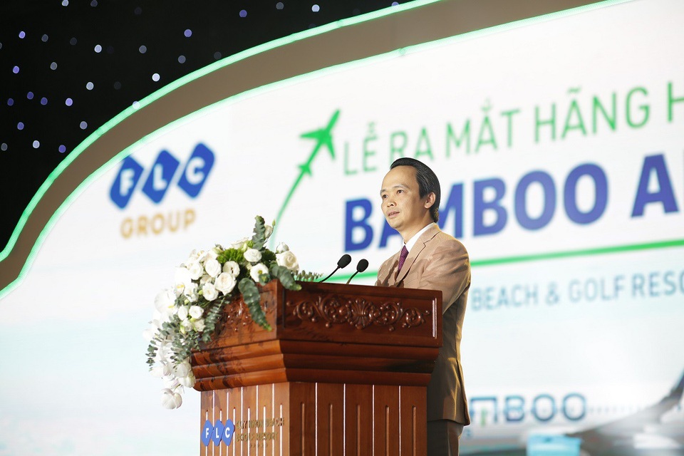 Tập đoàn FLC chính thức ra mắt Hãng hàng không Bamboo Airways - 2 Ông Trịnh Văn Quyết, Chủ tịch Tập đoàn FLC, phát biểu