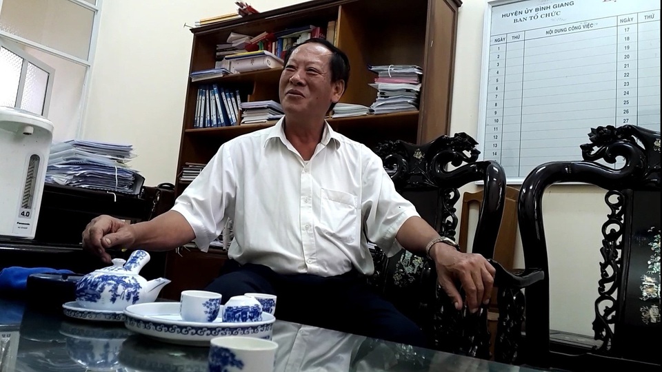 Vụ bất thường lấy phiếu giới thiệu Hiệu trưởng: Chỉ kiểm điểm, rút kinh nghiệm? - 1 Ông Hoàng Văn Thanh- Trưởng ban Tổ chức Huyện uỷ Bình Giang, Hải Dương.