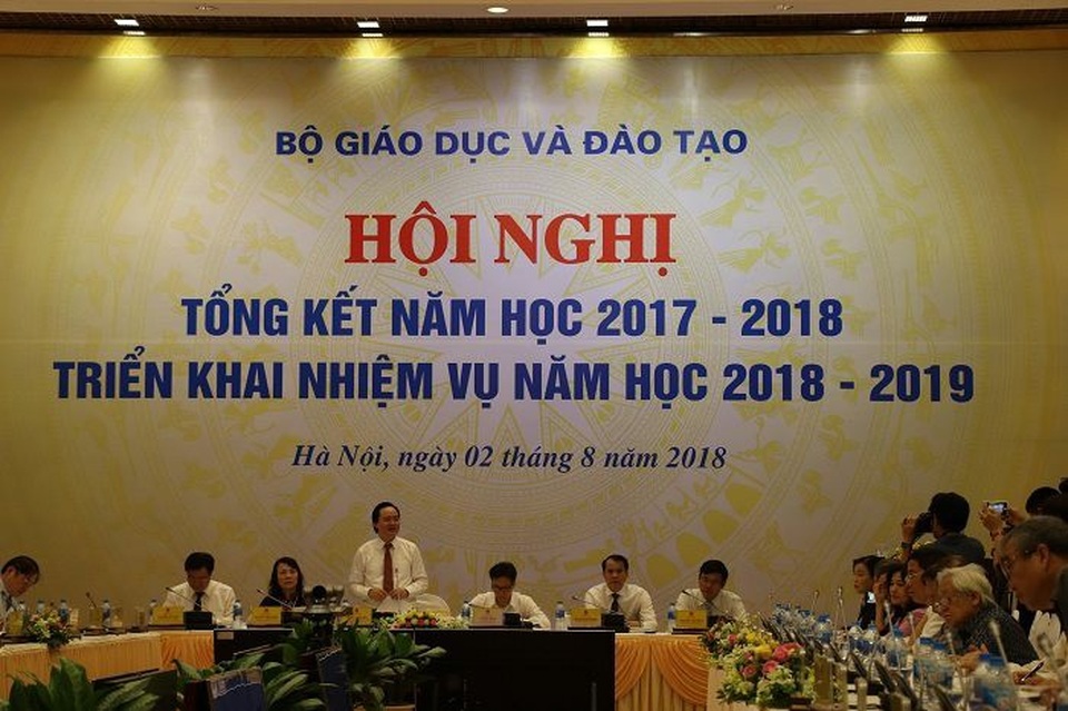 Bộ trưởng Giáo dục: “Thẳng thắn thừa nhận những gì chưa được trong thi cử” - 1
Hội nghị Tổng kết năm học 2017- 2018, triển khai nhiệm vụ 2018- 2019 do Bộ GD&ĐT tổ chức ngày 2/8 tại Hà Nội.