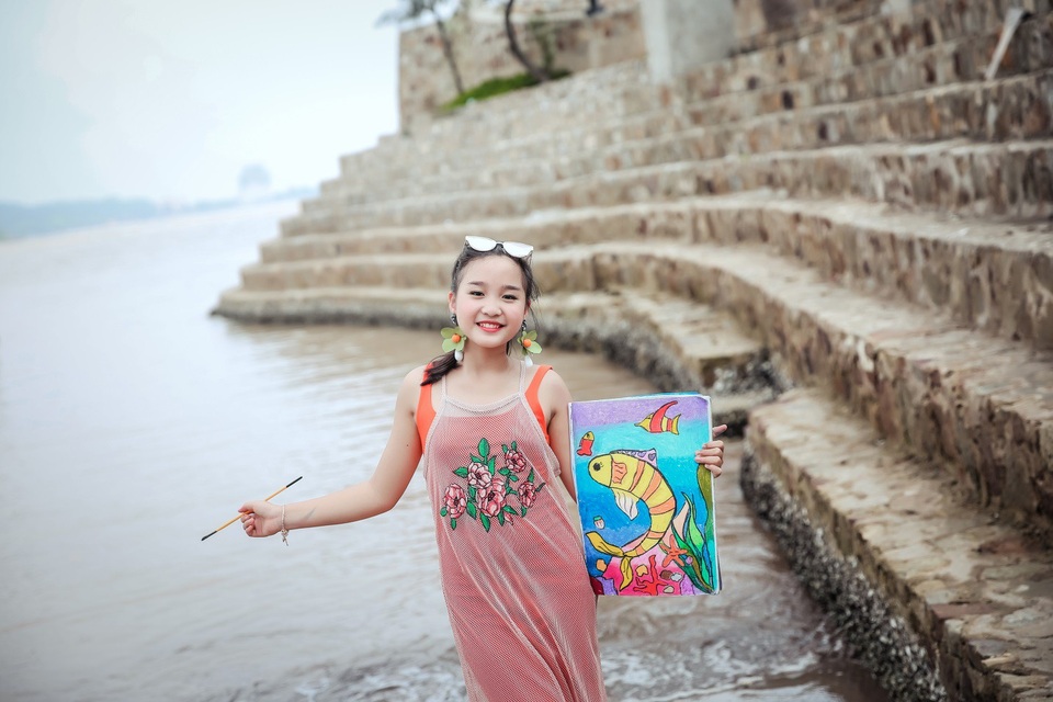 NTK Tạ Linh Nhân cho ra đời BTS từ ý tưởng hội họa của á hậu nhí Khánh Linh - 7 NTK Tạ Linh Nhân cho ra đời BTS từ ý tưởng hội họa của á hậu nhí Khánh Linh - 7