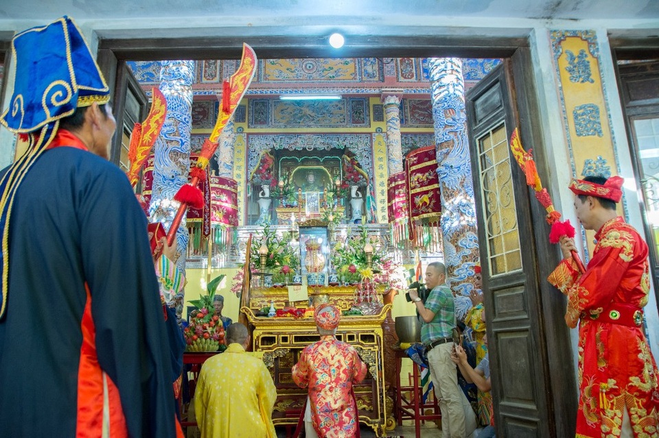 Từ sáng 18/8 nghi lễ được diễn ra tại ngôi điện ở đường Chi Lăng, TP Huế