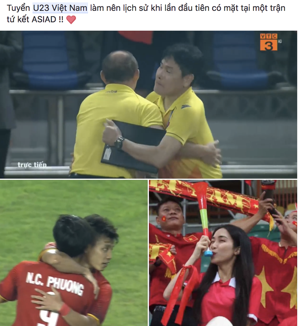 Facebook "nổ tung" khi Việt Nam lần đầu vào tứ kết Asiad - 3 Facebook "nổ tung" khi Việt Nam lần đầu vào tứ kết Asiad - 3