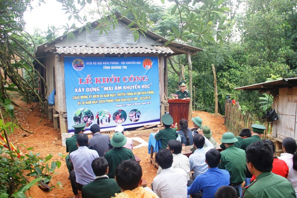 Quảng Trị: Khởi công “Mái ấm khuyến học” cho học sinh nghèo vùng biên giới - 1 Khởi công xây dựng nhà mới cho học sinh nghèo