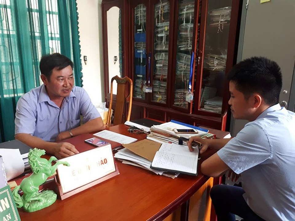 PV Dân trí làm việc với ông Lê Đình Thảo.