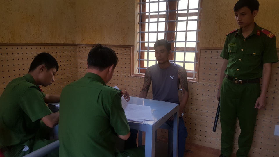 Đối tượng Lương tại cơ quan công an