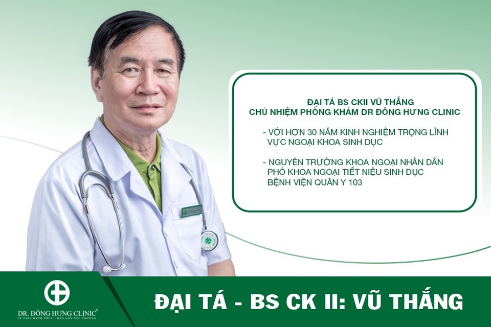 Hướng dẫn chăm sóc sức khỏe tiết niệu cho phụ nữ sau sinh - 1 Đại tá, Bác sĩ CKII Vũ Thắng, chủ nhiệm Phòng khám chuyên khoa ngoại Tiết niệu Dr Đông Hưng