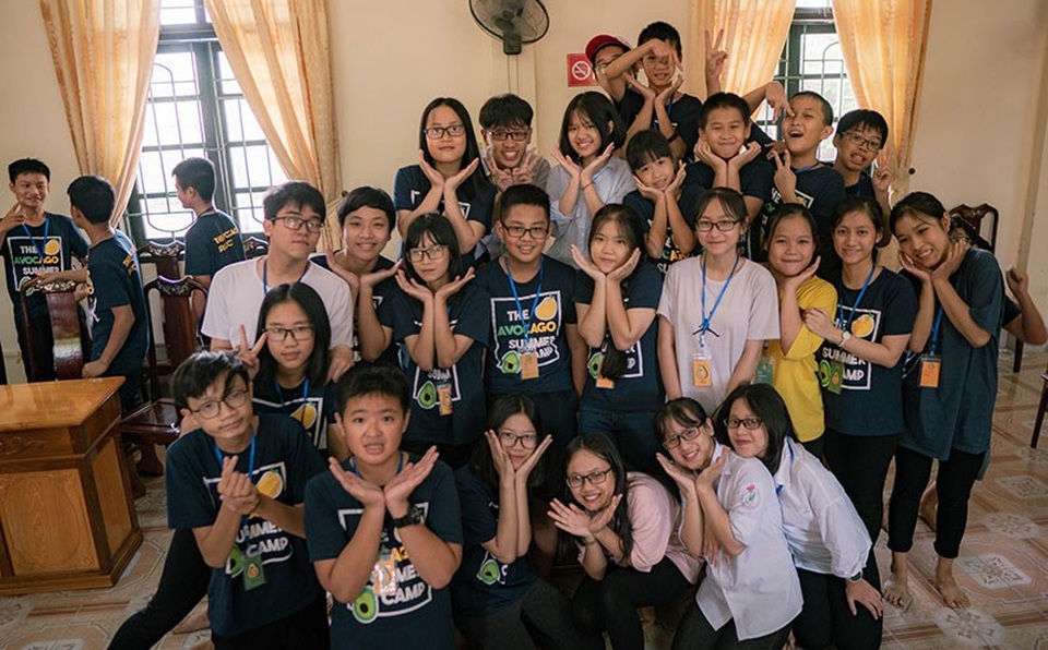 Trại hè thu hút 30 em học sinh từ 11-14 tuổi tham gia.