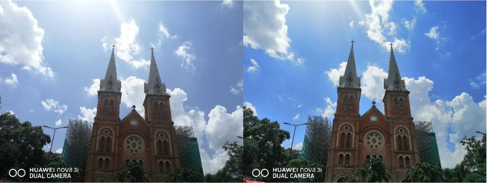 Trải nghiệm chụp ảnh trên smartphone 4 camera AI đầu tiên trên thế giới - 7
Ảnh trước và sau khi bật AI