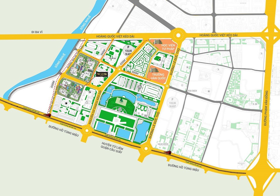 Đường Nguyễn Cơ Thạch kéo dài sẽ góp phần rất lớn trong việc giảm áp lực giao thông cho khu vực này