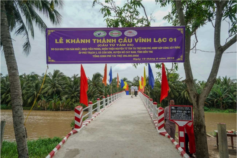 Khánh thành 3 cây cầu dân sinh mới nhân dịp 19/8, 02/9 và Lễ Vu Lan 2018 - 4 Hình ảnh cầu Vĩnh Lạc 01 (Cầu Từ Tâm 05) mới được xây dựng.