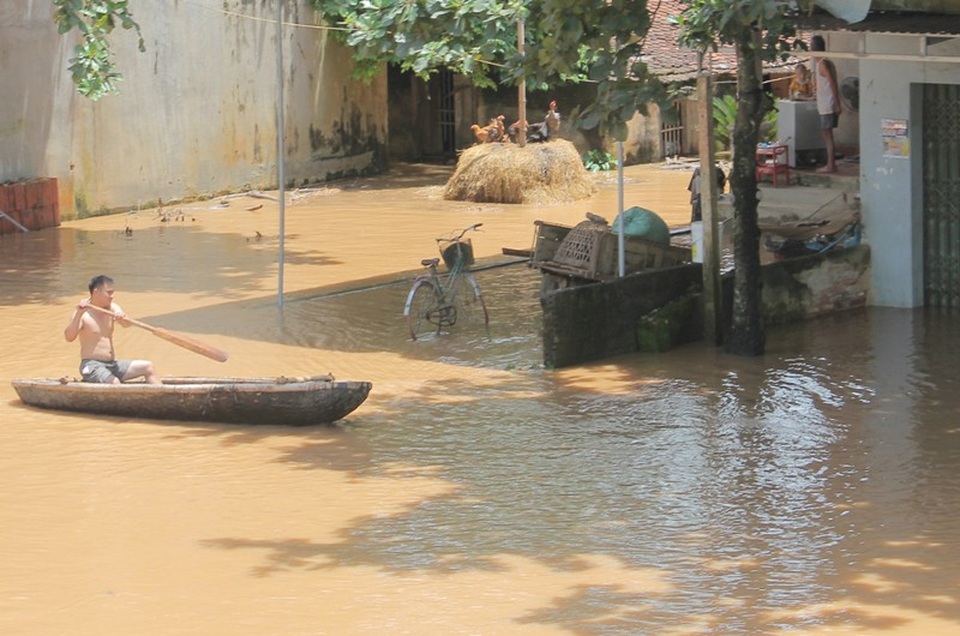 Hàng chục nghìn người dân sơ tán chạy lũ, 3 người mất tích - 8 Huyện Thạch Thành cũng chịu ảnh hưởng nặng nề bởi mưa lũ