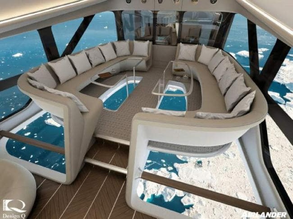 Soi sự sang chảnh bên trong máy bay “hình mông” to nhất thế giới - 3 Khu vực chung rộng rãi có ghế sofa của máy bay