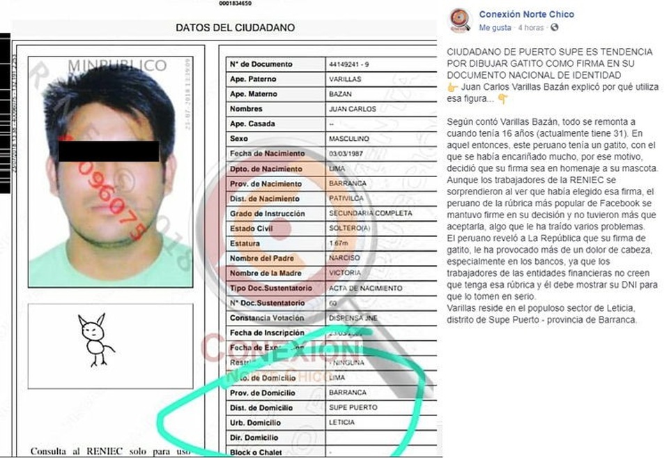 Chữ ký quá bá đạo, nghi phạm trở thành người nổi tiếng - 3 Vì chữ ký độc, Juan từng nhiều lần gặp rắc rối