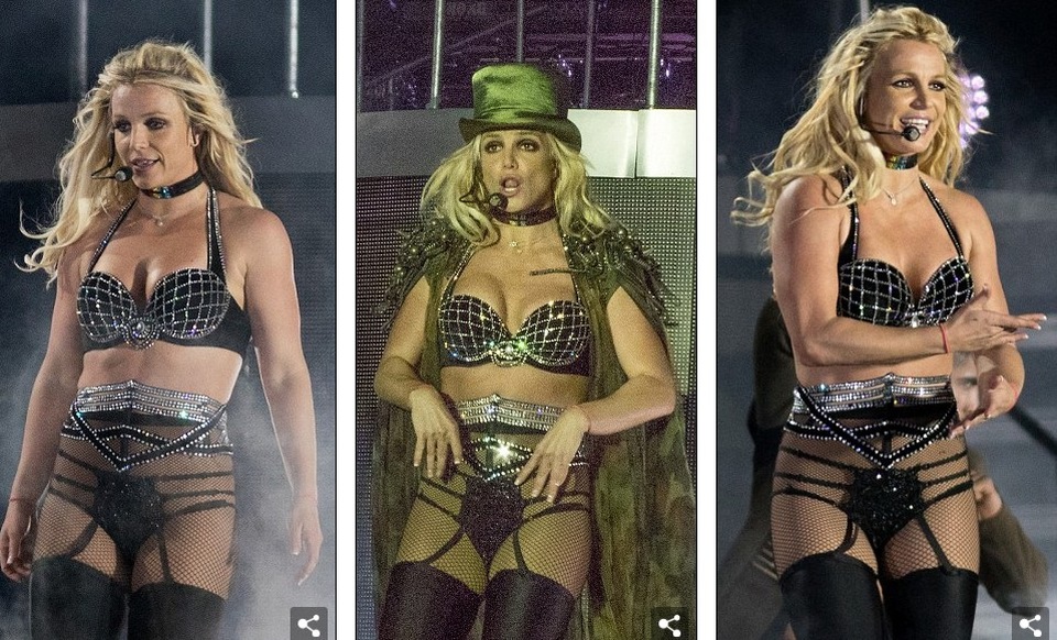 Britney Spears tái xuất bốc lửa - 4
Ca sỹ người Mỹ trình diễn với sự cổ vũ của 57 nghìn khán giả