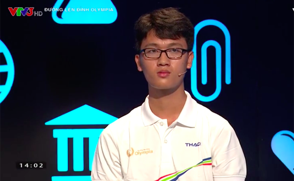Nam sinh điển trai trường Phan Đình Phùng chiến thắng cuộc thi tuần Olympia - 3 nhưng cũng rất lạnh lùng, bình tĩnh khi thi đấu