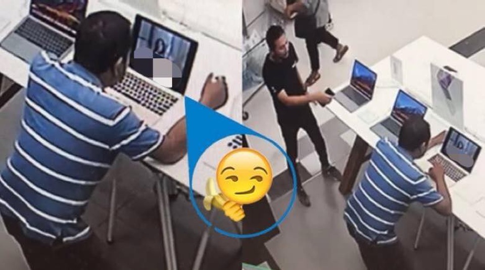 Thái Lan: Vào cửa hàng máy tính, thản nhiên bật phim khiêu dâm xem - 2 Người đàn ông Thái Lan xem phim khiêu dâm trong một cửa hàng máy tính đông người