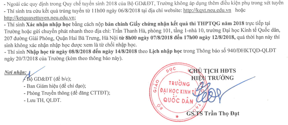 Trường ĐH Kinh tế quốc dân công bố điểm chuẩn năm 2018 - 3 Trường ĐH Kinh tế quốc dân công bố điểm chuẩn năm 2018 - 3