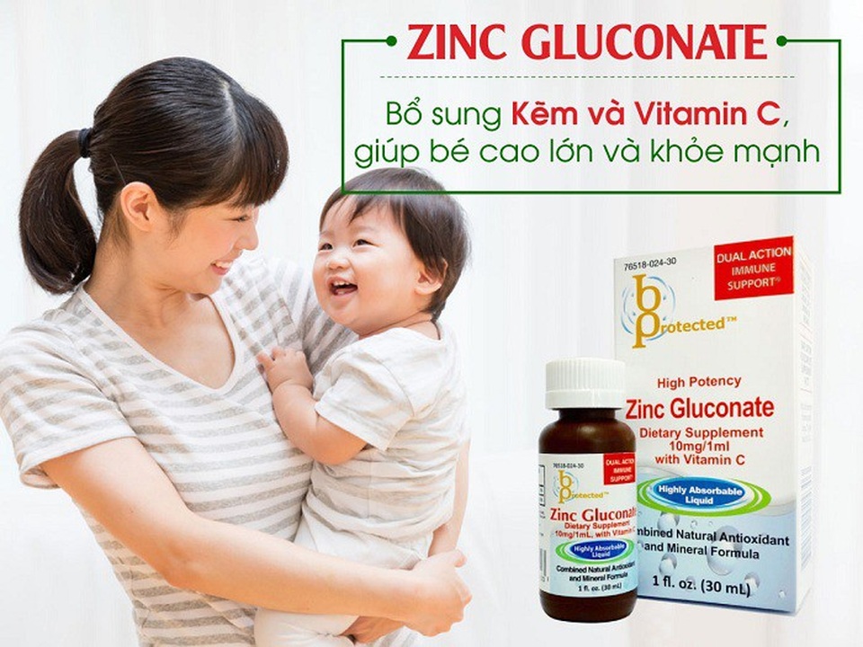 Những lưu ý không thể bỏ qua khi bổ sung kẽm cho trẻ - 6
ZINC GLUCONATE - BỔ SUNG KẼM VÀ VITAMIN C