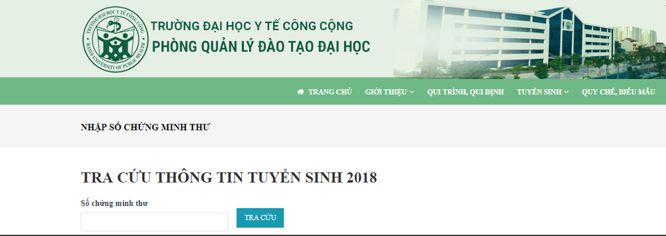 Điểm chuẩn hai ngành xét tuyển kết quả thi THPT của ĐH Y tế Công cộng - 1 Điểm chuẩn hai ngành xét tuyển kết quả thi THPT của ĐH Y tế Công cộng - 1