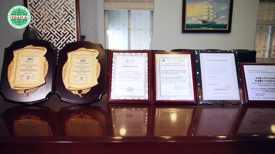 Công ty cổ phần công nghệ môi trường Toàn Á – Lá cờ đầu trong công nghệ xử lý nước - 8
Các chứng nhận Công ty đạt được trong 15 năm qua.