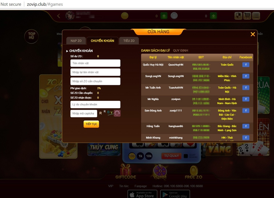 Sau vụ ông Nguyễn Thanh Hóa, “game ảo, tiền thật” vẫn công khai hoạt động - 13
Zovip.club cũng là một cổng game bài đổi thưởng tương tự các cổng game trên.