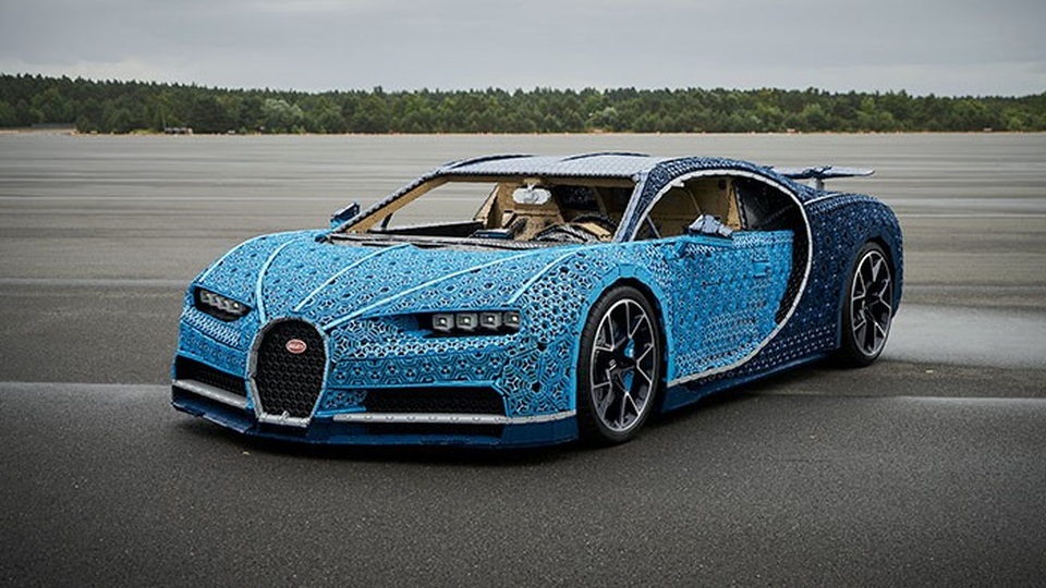 Chiếc Bugatti Chiron lắp ráp bằng LEGO có kích thước tương đương xe thật