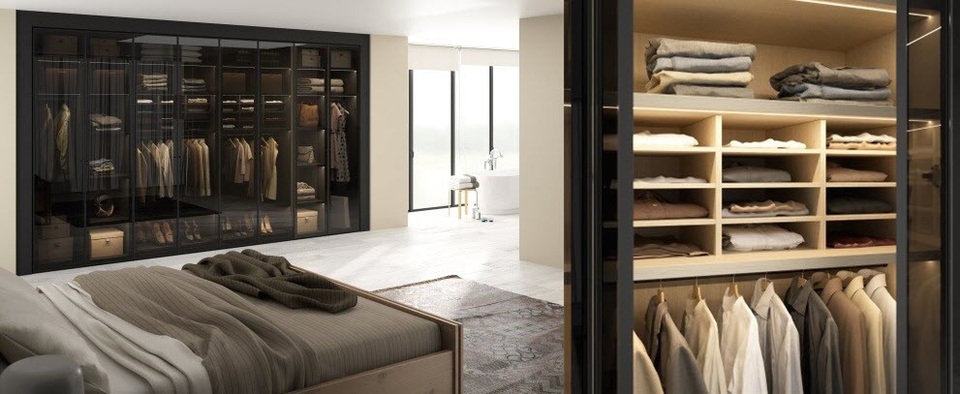 Eleganz Furniture: Bởi nội thất cũng là...“trái tim” của ngôi nhà - 3 Phòng thay đồ Multidressing với hệ thống đèn led lắp đặt trong từng khoang tủ.
