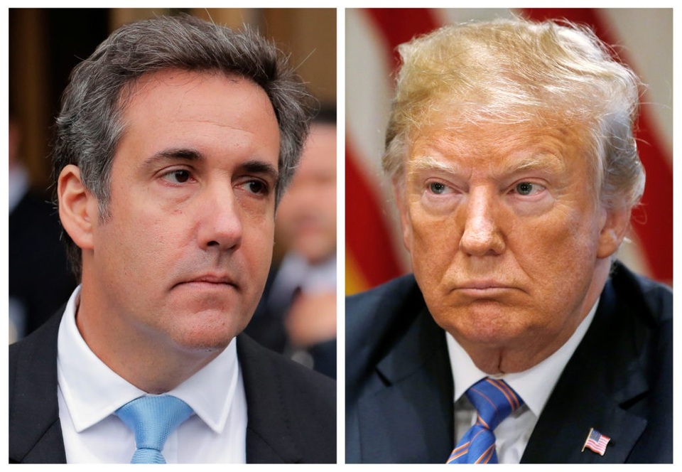 
Cựu luật sư Michael Cohen và Tổng thống Mỹ Donald Trump (Ảnh: Getty)
