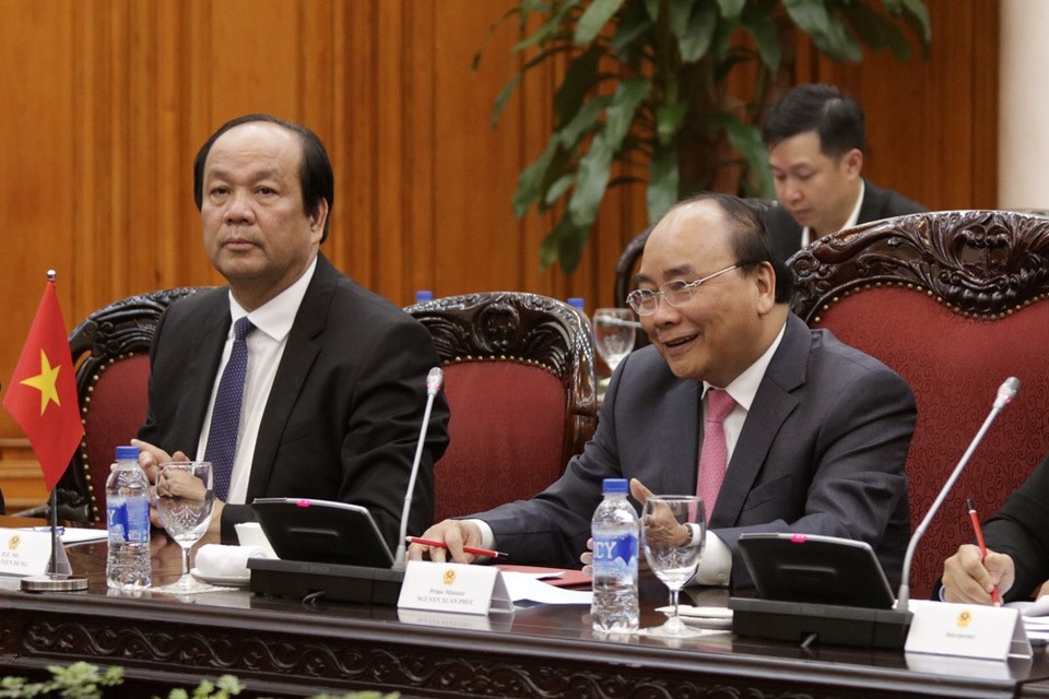 Thủ tướng Nguyễn Xuân Phúc cho rằng, việc Phó Thủ tướng Quốc vụ viện Hồ Xuân Hoa dẫn đầu đoàn đại biểu Trung Quốc sang tham dự Hội nghị WEF ASEAN 2018 thể hiện sự coi trọng và ủng hộ của Trung Quốc với việc Việt Nam đăng cai tổ chức Hội nghị lần này (ảnh: Hữu Nghị)