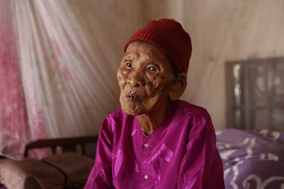 Cuộc sống ba chị em gái thọ trên 100 tuổi ở Nghệ An - 3 Cụ Lê Thị Thoại năm nay 109 tuổi.