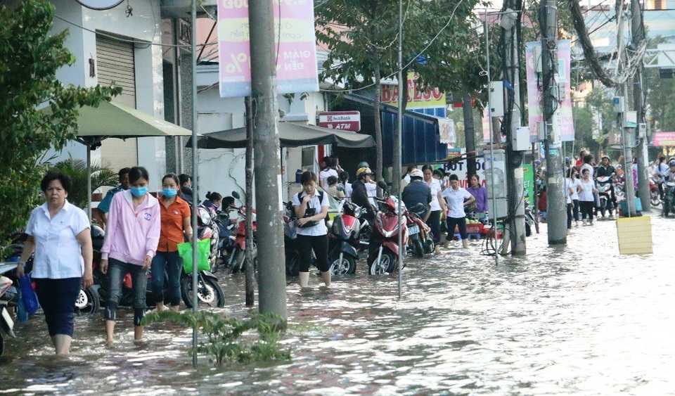 Triều cường dâng cao, đường phố Cần Thơ mênh mông nước - 7