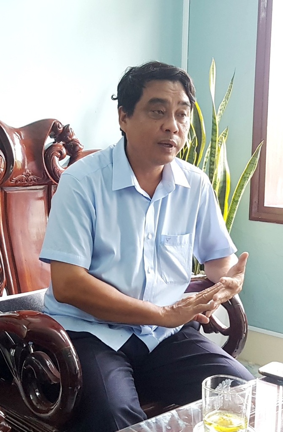 "Khát" cát xây dựng, huyện xin cơ chế đặc thù khai thác - 2 Ông Trần Quốc Phụng, Chủ tịch UBND huyện Nam Đông làm việc với PV