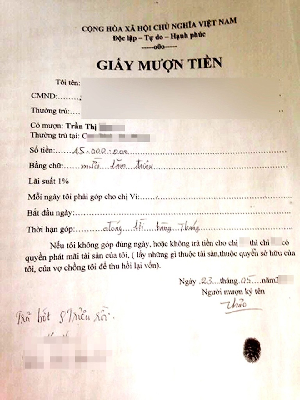 Vòng xoáy tín dụng đen và những chiêu trò ma thuật - 4 Tờ giấy vay tiền khiến nhiều con nợ lâm vào cảnh khốn cùng