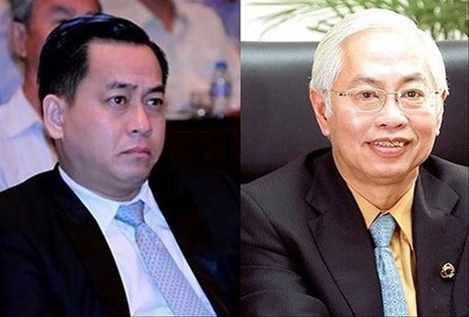 Vụ Đông Á Bank bốc hơi 3.500 tỷ đồng: Vũ "nhôm" chưa khắc phục đồng nào - 1
Bị can Phan Văn Anh Vũ (Vũ nhôm) và Trần Phương Bình- nguyên Tổng Giám đốc DongA Bank