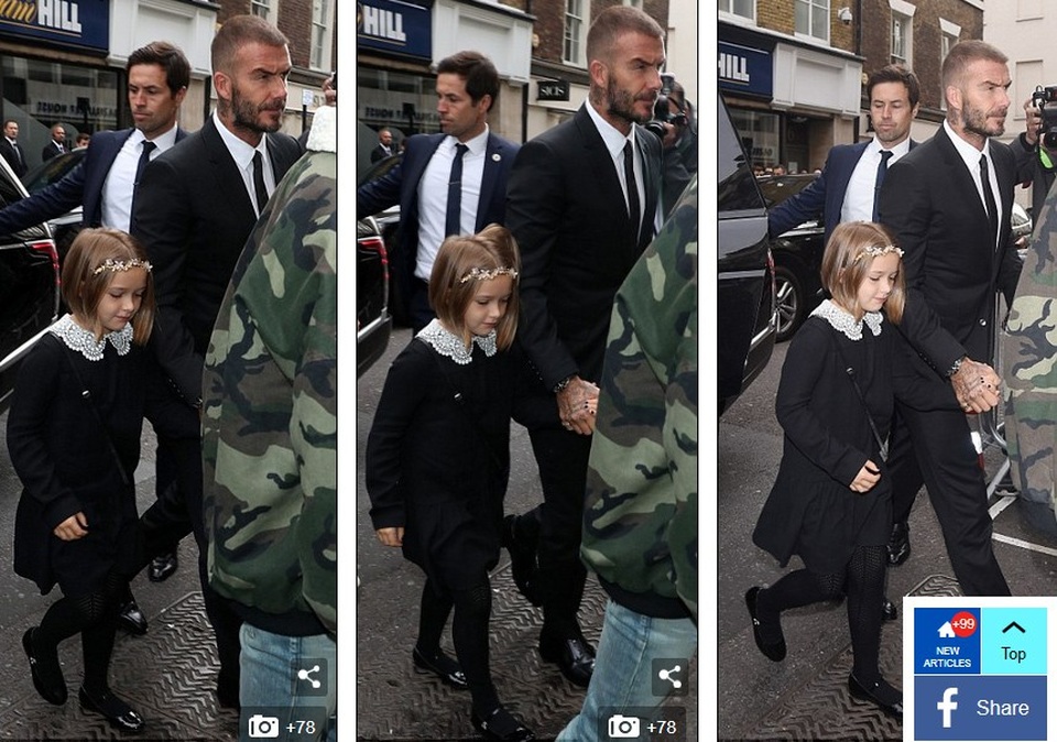 Cả gia đình tới cổ vũ show diễn của Victoria Beckham - 15
Harper, 7 tuổi