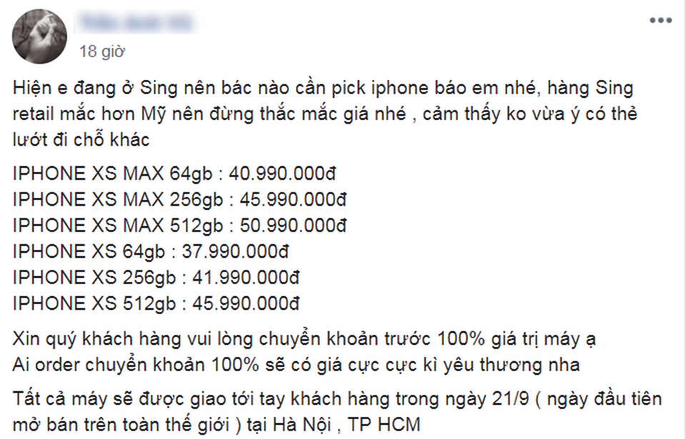 Loạn giá iPhone XS xách tay: Bản cao nhất gần 51 triệu đồng - 6 Loạn giá iPhone XS xách tay: Bản cao nhất gần 51 triệu đồng - 6