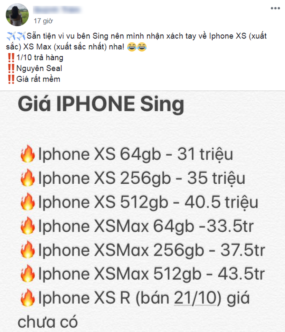 Loạn giá iPhone XS xách tay: Bản cao nhất gần 51 triệu đồng | Báo