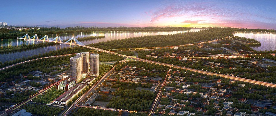 Sunshine Riverside tọa lạc tại vị trí tâm điểm của khu vực “Đầu Rồng” khi nằm ngay tại bờ Nam sông Hồng.