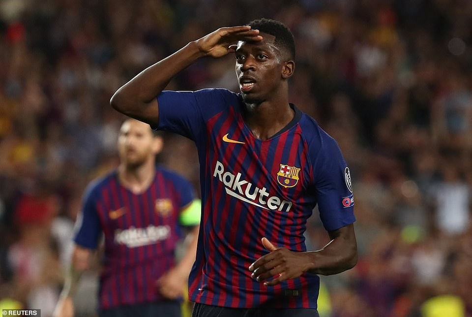 Barcelona 4-0 PSV Eindhoven: Cú hattrick của Messi - 6
Dembele giúp Barcelona dẫn 2-0 ở phút 75