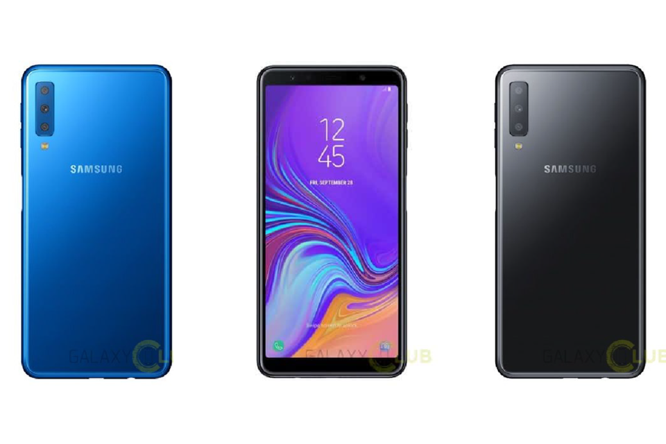 Smartphone đầu tiên sở hữu cụm 3 camera ở mặt sau của Samsung lộ diện - 1 Hình ảnh chính thức Galaxy A7 (2018) với hệ thống 3 camera ở mặt lưng