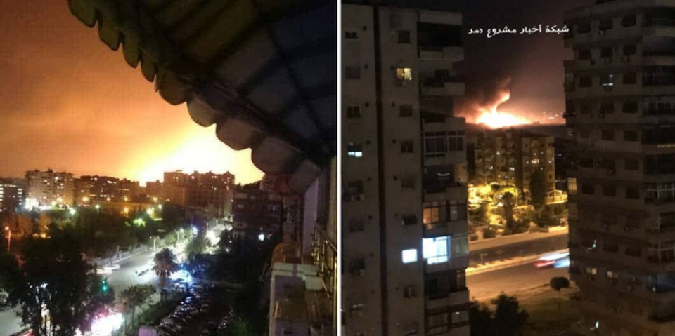 Nổ lớn rung chuyển căn cứ quân sự Syria - 1
Nổ lớn tại sân bay ở thủ đô Damascus. (Ảnh: Twitter)