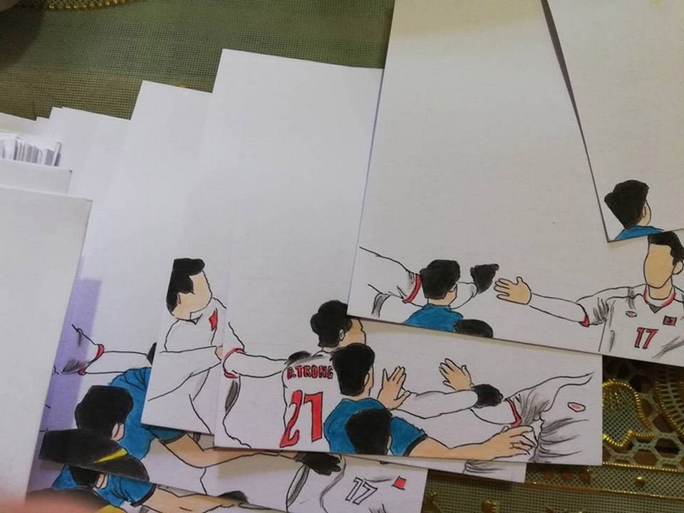 9X gây sốt với tập tranh flipbook “Khoảnh khắc Vũ Văn Thanh U23 Việt Nam” - 5 9X gây sốt với tập tranh flipbook “Khoảnh khắc Vũ Văn Thanh U23 Việt Nam” - 5
