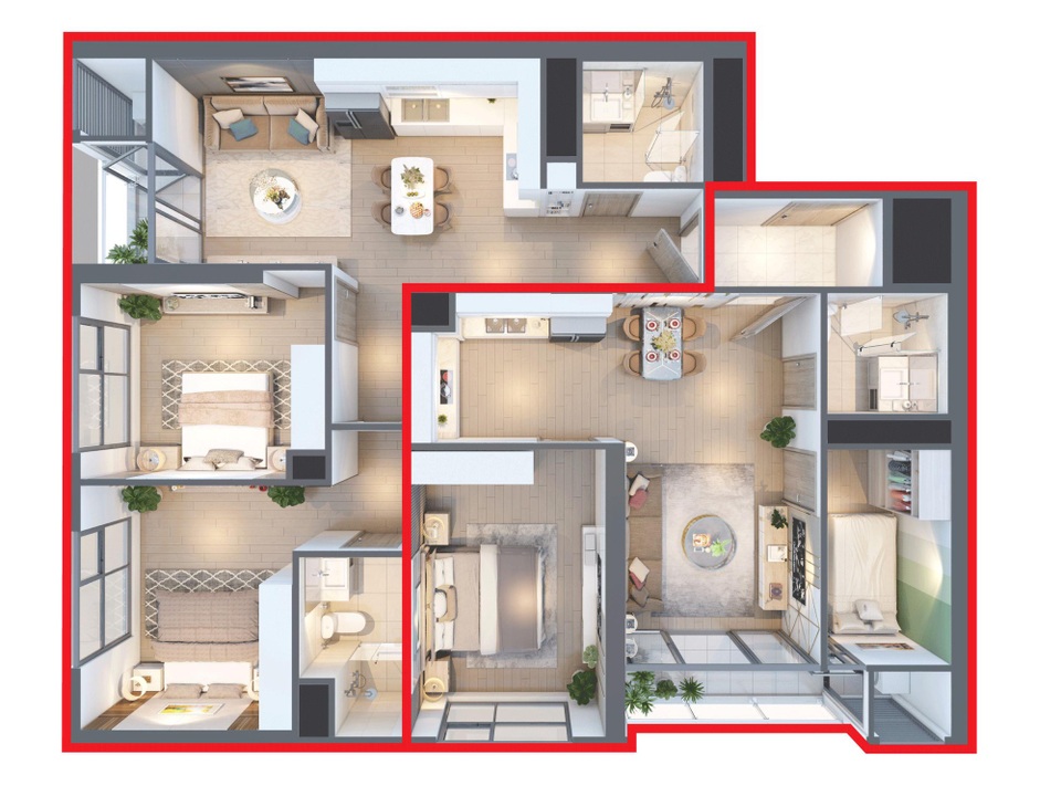 Đón đầu những xu hướng đầu tư mới tại Dual Key - Vinhomes West Point - 1 Căn hộ 2 chìa khóa tại West 1 - Vinhomes West Point ( hình ảnh mang tính minh họa)