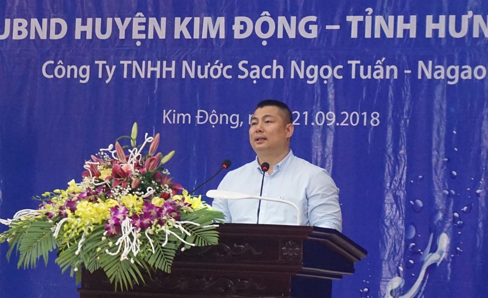 Khó khăn triển khai chương trình nước sạch ở Hưng Yên - 4 Giám đốc Công ty TNHH Nước sạch Ngọc Tuấn - Nagaoka, ông Nguyễn Ngọc Tuấn.